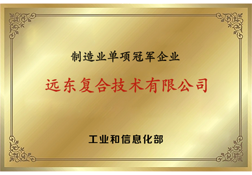 遠東復(fù)合技術(shù)制造業(yè)單項冠軍企業(yè)